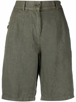 Knee-Length Linen Shorts