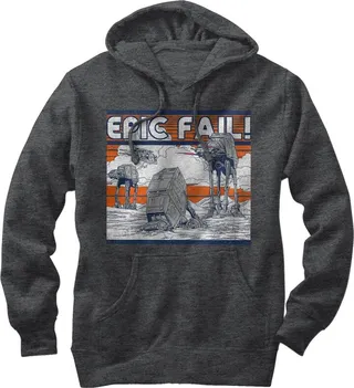 Men's Star Wars AT-AT Epic Fail Pull Over Hoodie - Charcoal Heather - 2X Large