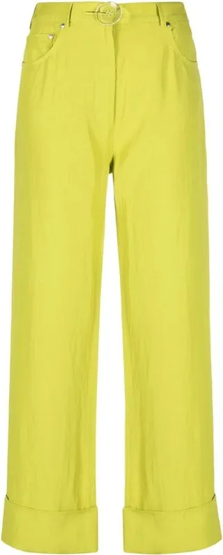 High-Waisted Straight-Leg Trousers