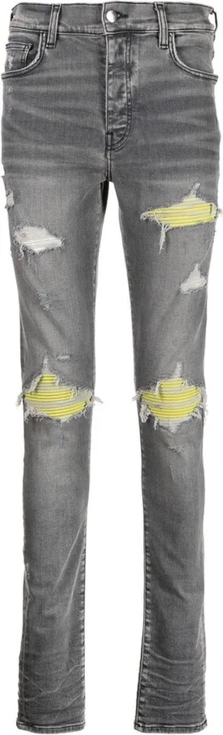 Mid-Rise Ripped Skinny Jeans