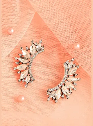 Gold Plated Party Designer Stone Ear Cuff For Women