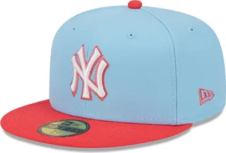 Men's New Era Light Blue and Red New York Yankees Spring Color Two-Tone 59FIFTY Fitted Hat