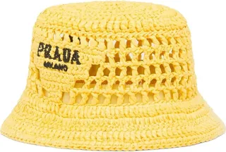 Logo-Embroidered Woven Bucket Hat