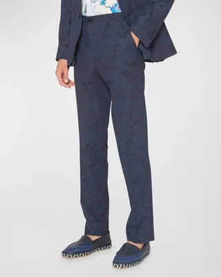 Men's Tonal Jacquard Dress Pants