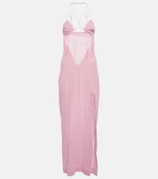 Cutout cotton maxi dress