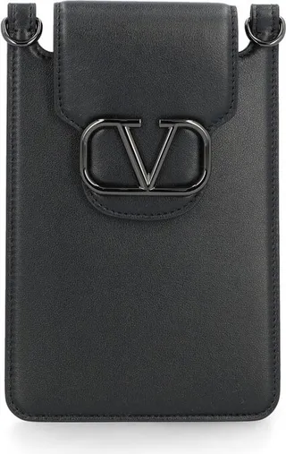 Valentino Logo Plaque Strapped Phone Holder