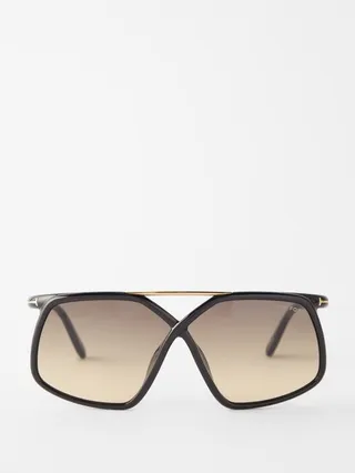Meryl Oversized Round Acetate Sunglasses