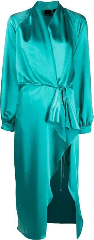 Satin-Finish Midi Dress