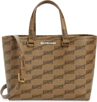 Small Signature Logo Coated Canvas Shopper