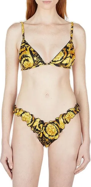 Versace Barocco Motif Printed Bra