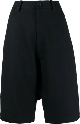Drop-Crotch Knee-Length Shorts