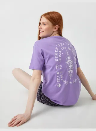 Crew Neck Short Sleeve Printed T-Shirt