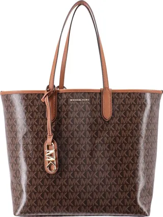 Coated canvas shoulder bag with all-over monogram
