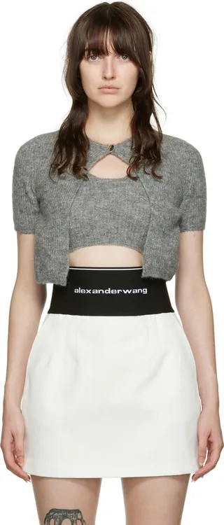 alexanderwang.t Gray Twinset Cardigan