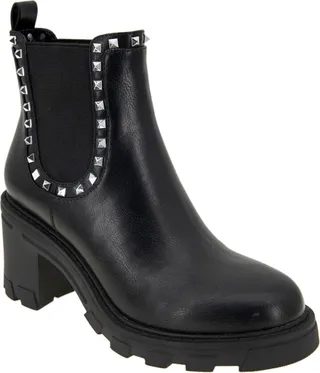 BCBGeneration Women's Trista Lug Sole Studded Chelsea Bootie Women's Shoes