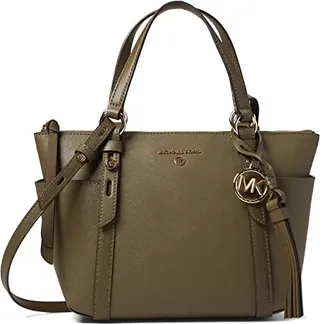 MICHAEL Michael Kors Sullivan Small Convertible Top Zip Tote (Olive) Tote Handbags