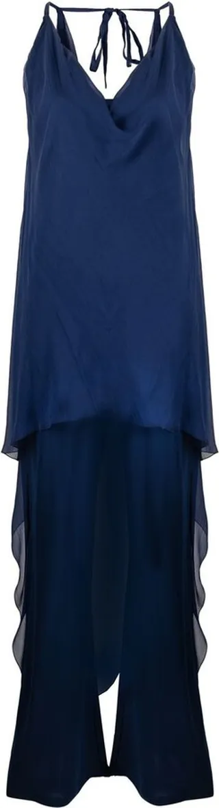 Cowl Neck High-Low Dress