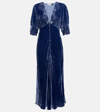 Simone velvet midi dress