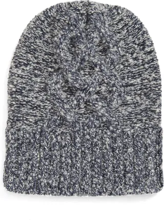 Snow Wander Cashmere Cable Knit Beanie