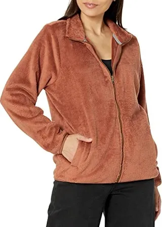 Volcom Women's Regular Pheelin Phuzzy Sherpa Crew Zip Fleece Sweatshirt