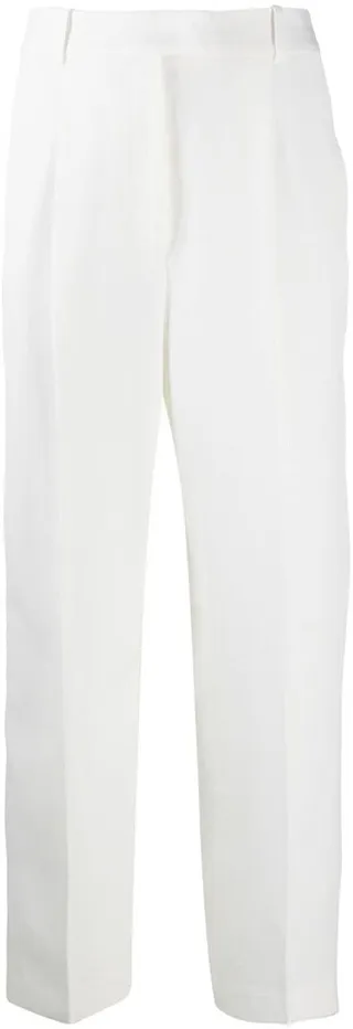 High-Waisted Pleat Detail Trousers