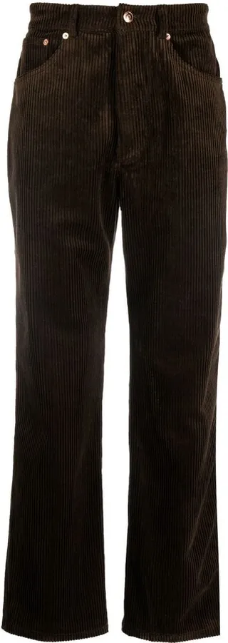Corduroy Straight-Leg Trousers