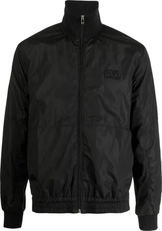 Embroidered-Logo Bomber Jacket