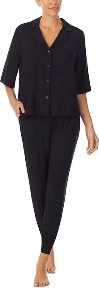 Sanctuary Elbow Notch Joggers PJ Set (Black) Women's Pajama Sets