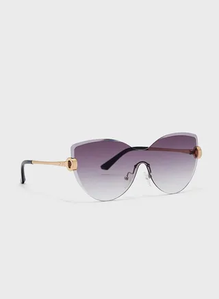 Frameless Cateye Sunglasses