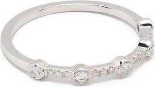 14kt White Gold Diamond Stack Ring