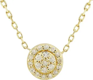 14K Yellow Gold & Diamond Pendant Necklace