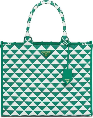 large Symbole jacquard tote bag