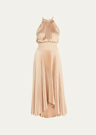Renzo II Sleeveless Pleated Midi Dress