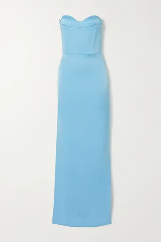 Alex Perry - Honore Strapless Satin-crepe Gown - Blue