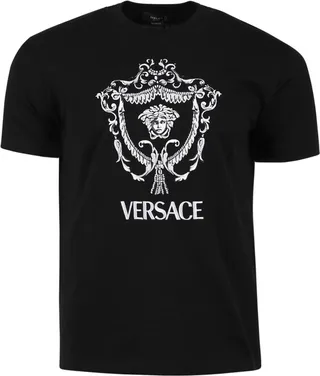 Embroidered Medusa Tee Black And White