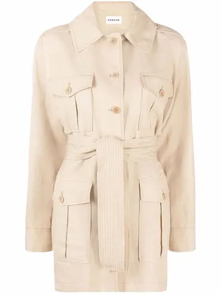 Belted Short Trench Coat