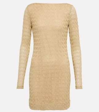 Lame knit minidress