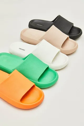 Textured Almond-Toe Slides