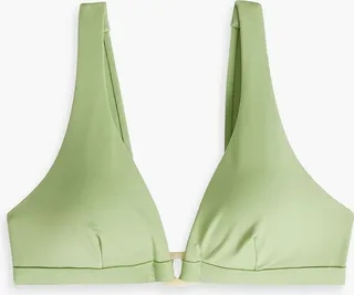 Belize ring-embellished triangle bikini top