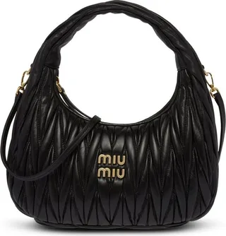Miu Wander matelassé shoulder bag