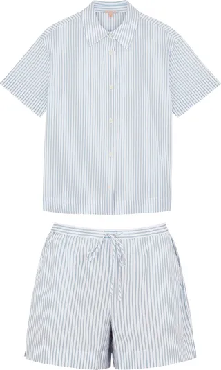 Eberjey Nauti Striped Cotton Pyjama Set