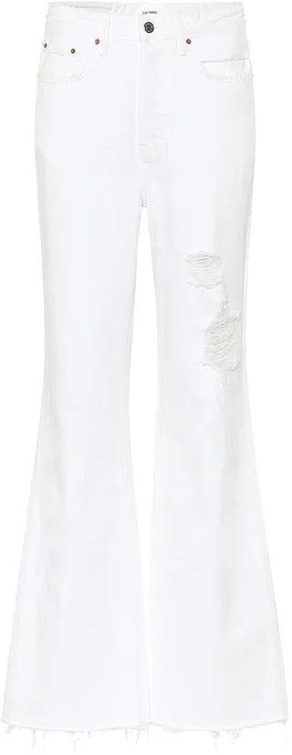 High-rise bootcut jeans