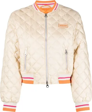Scaglia diamond-quilted bomber jacket