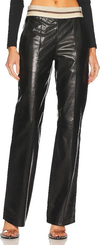 Pull On Leather Pant
