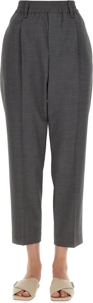 Brunello Cucinelli High-Waist Tapered Pants