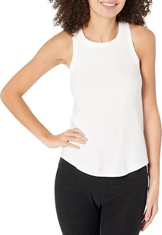 Beyond Yoga Featherweight Keep It Moving Tank (Cloud White) Women's Clothing