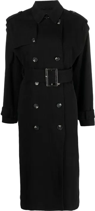 Oversized Suede Trench Coat