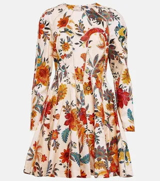Ginger floral linen minidress