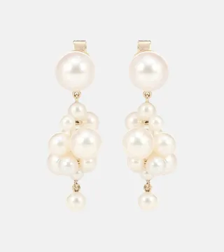 Botticelli 14kt gold earrings with pearls
