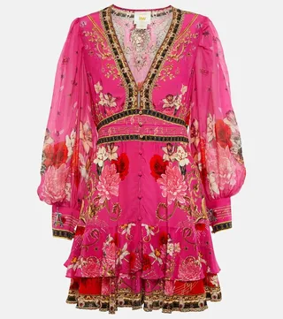 x Robbie Williams printed silk minidress